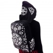 Sac à dos avec capuche gothique Banned noir à symboles ésotériques