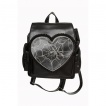 Sac à dos gothique avec coeur à toile d'araignée - Banned