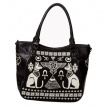 Sac  main Anubis  hiroglyphes noirs et blancs - Banned