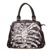 Sac à main Banned gothique noir à imprimé cage thoracique