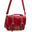 Sac à main Banned rouge et marron style cartable modèle