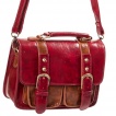 Sac  main Banned rouge et marron style cartable modle 