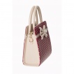 Sac à main carré Rockabilly Banned rose bonbon à pois et noeud papillon