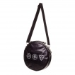 Sac à main gothique Banned rond à crane et motifs ésotériques