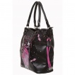 Sac  main punk-rock Banned  motif flamants roses macabres et palmiers