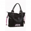 Sac  main punk-rock Banned  motif flamants roses macabres et palmiers