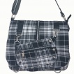 Sac à main punk-rock Banned à tartan gris