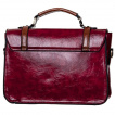 Sac  main rtro Banned rouge et marron style cartable  noeud papillon