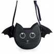 Sac bandoulire chat noir  ailes de chauve-souris - BANNED