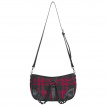 Sac bandoulire  large chaine noire et tissu tartan - Banned