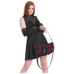 Sac bandoulire  large chaine noire et tissu tartan - Banned