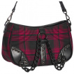 Sac bandoulire  large chaine noire et tissu tartan - Banned