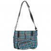 Sac bandoulière punk-rock Banned à tartan bleu