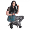 Sac bandoulière punk-rock Banned à tartan bleu