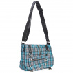 Sac bandoulière punk-rock Banned à tartan bleu