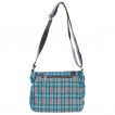 Sac bandoulière punk-rock Banned à tartan bleu