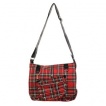 Sac bandoulire punk-rock Banned  tartan rouge