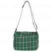 Sac bandoulière punk-rock Banned à tartan vert