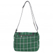 Sac bandoulire punk-rock Banned  tartan vert