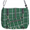 Sac bandoulière punk-rock Banned à tartan vert