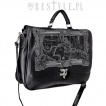 Sac bandoulire vintage noir  carte mer des Carabes - Restyle