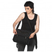 Sac cartable noir à motif chauve-souris