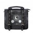 Sac cartable noir  motif cosmique