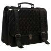 Sac cartable noir à motif prisme