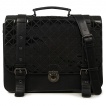 Sac cartable noir à motif prisme
