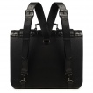 Sac cartable noir à motif prisme