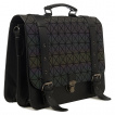 Sac cartable noir à motif prisme holographique