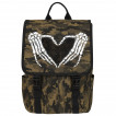 Sac  dos camouflage militaire punk-rock  mains squelette formant un coeur