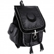 Sac à dos gothique à lune noire renversée et lanières - Restyle