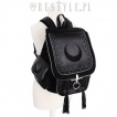 Sac à dos gothique à lune noire renversée et lanières - Restyle