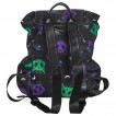 Sac  dos noir  chats extra-terrestres violets et verts - Banned