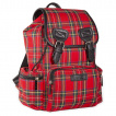 Sac à dos punk-rock tartan rouge - Banned