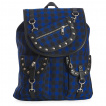 Sac  dos rock tartan bleu  rivets - Banned