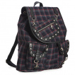 Sac à dos rock tartan foncé à rivets - Banned