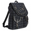 Sac  dos rock tartan gris antracite  rivets - Banned