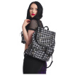 Sac  dos rock tartan noir et blanc  rivets - Banned