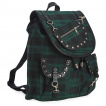 Sac  dos rock tartan vert  rivets - Banned