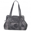 Sac fourre-tout gris effet fume  pentagramme lunaire et pompon