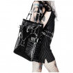 Sac Layla Black shopper bag  aspect alligator gaufr - RESTYLE