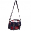 Sac à main Banned bleu marine et rouge style cartable modèle