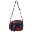 Sac à main Banned bleu marine et rouge style cartable modèle