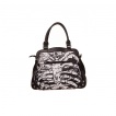 Sac à main Banned gothique noir à imprimé cage thoracique