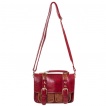 Sac  main Banned rouge et marron style cartable modle 