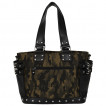 Sac à main camouflage militaire à menottes et rivets - Banned