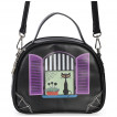 Sac  main  chat noir guettant par la fentre - Banned