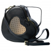 Sac à main en forme de coeur noir style